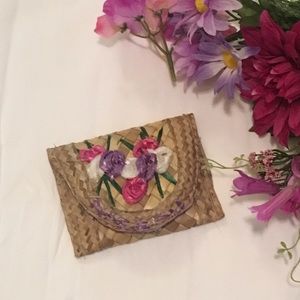 Mini wicker vacay purse